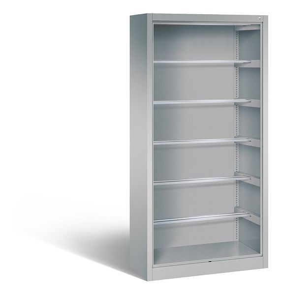 C+P Stahlregal mit Rückwand Acurado, H1950xB930xT400mm, Farbe: Weißaluminium, 9160-600 S10005
