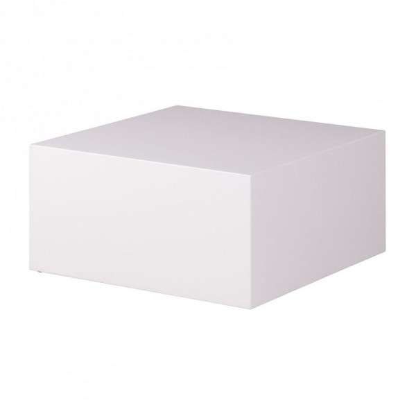 Wohnling Couchtisch MONOBLOC 60 x 60 x 30 cm Hochglanz MDF Weiß, WL1.856