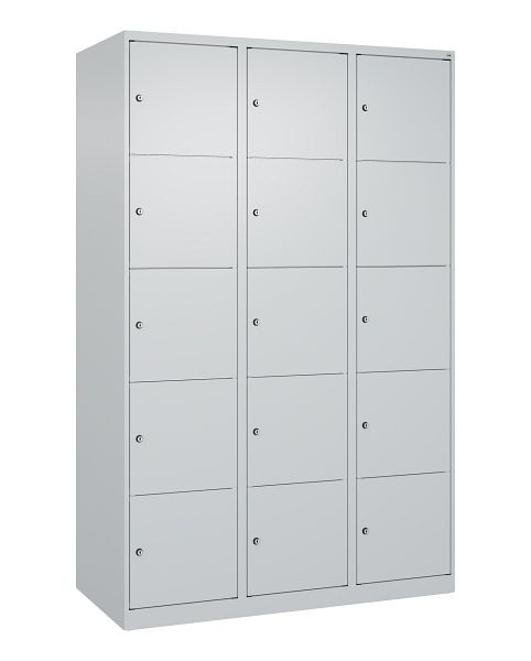 C+P Schließfachschrank Classic PLUS, 3 Abteile, 1850x1200x500mm, 7035/7035, 080000-325 S10008