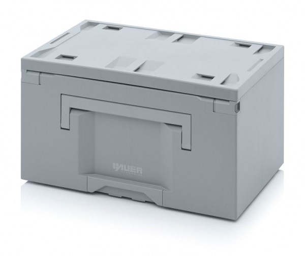 Auer Toolboxen Pro, 60 x 40 x 34 cm, Box hellgrau, Deckel hellgrau, TB 6433 F2