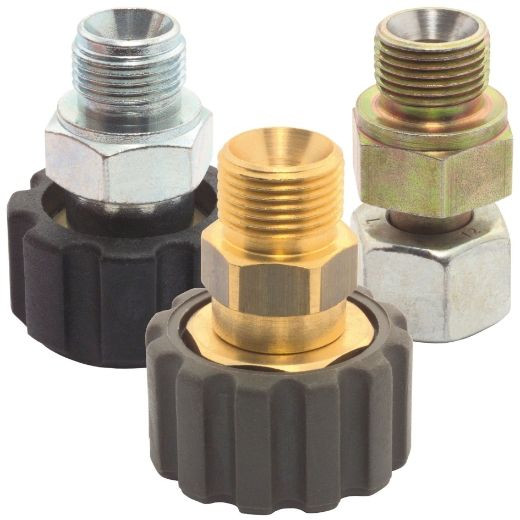 ELMAG HD-Doppelnippel 'Stahl verzinkt', AG 3/8' x AG 3/8', bis 400 bar, mit 60° Universaldichtkegel, 42212