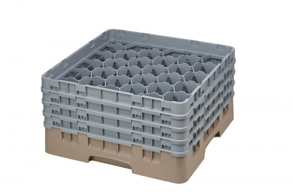 Cambro Spülkorb mit 30 Fächer Camrack® 21,5 cm Beige, 30S800184