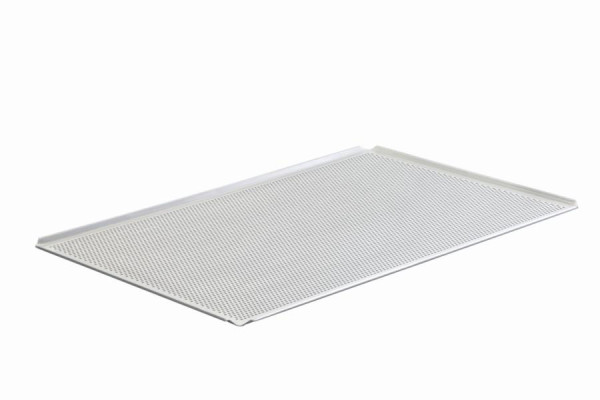 Schneider Backblech Aluminium 400 x 600 mm, 4 Seiten 45 ° 10 mm hoch, gelocht 3mm, 381100