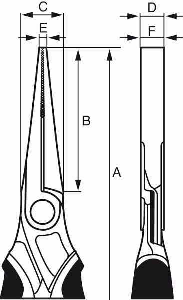 Bahco Isolierte Flachzange bis 1000V, 140 mm lang, 2421S-140