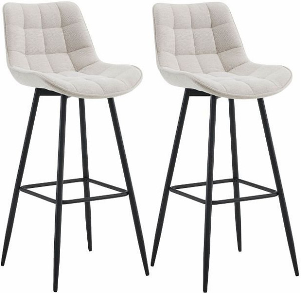 CLP Barhocker Dartford Stoff, creme, VE: 2 Stück, 325333
