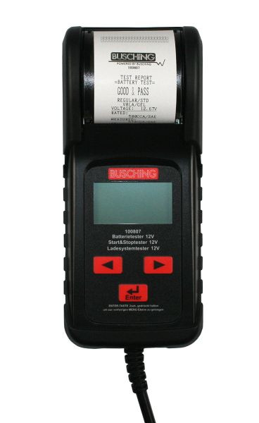 Busching StartStop Batterie/Ladesystemtester "LIGHT", Batt.12V, Ladesys12, 24V, Thermodrucker, 100807