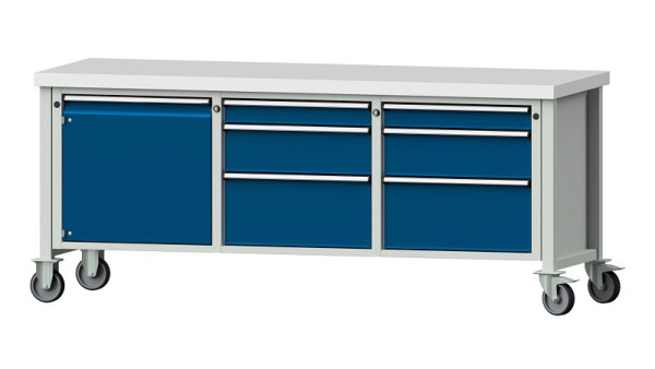 ANKE Werkbänke Kastenwerkbank, Modell 125 V, 2000 x 700 x 850 mm, RAL 7035/5010, KSP 50 mm, 306.066
