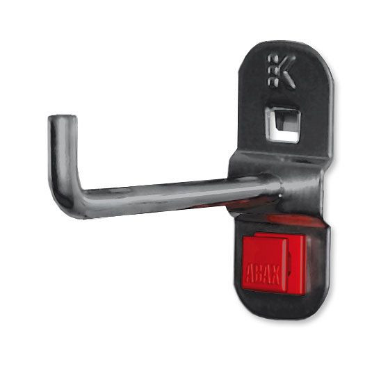 Kappes RasterPlan/ABAX Werkzeughalter anthrazitgrau, L 75 mm, mit senkrechtem Hakenende, Ø 6 mm, 3340.00.5708