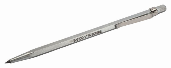 Bahco Reissnadel, mit Clip, hartmetallbestückt, 150 mm, Ø 2,5 mm, 1178-SCRIBE