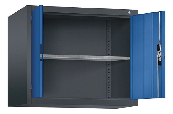 C+P Aufsatzschrank Acurado, H790xB930xT500mm, Farbe: Schwarzgrau / Enzianblau, Muldengriff, 9285-009 S10128