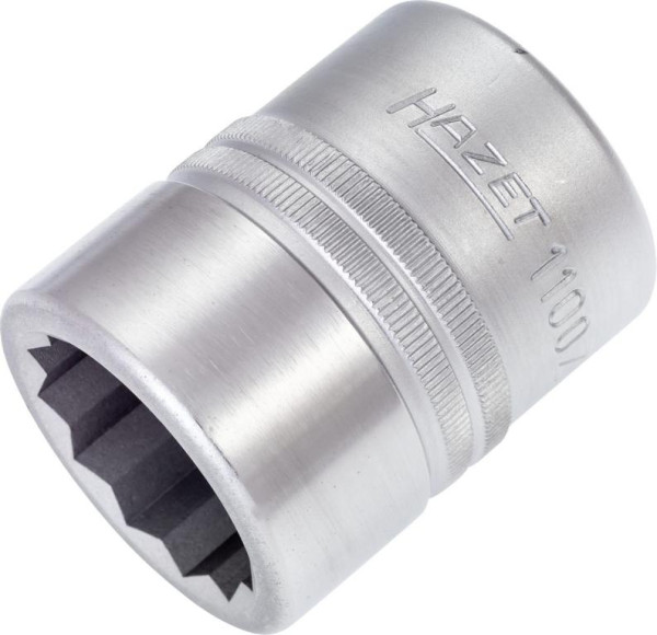 Hazet Steckschlüsseleinsatz, Doppelsechskant, Vierkant hohl 25 mm (1 Zoll), Außen-Doppel-Sechskant Profil, 32 mm, 1100Z-32