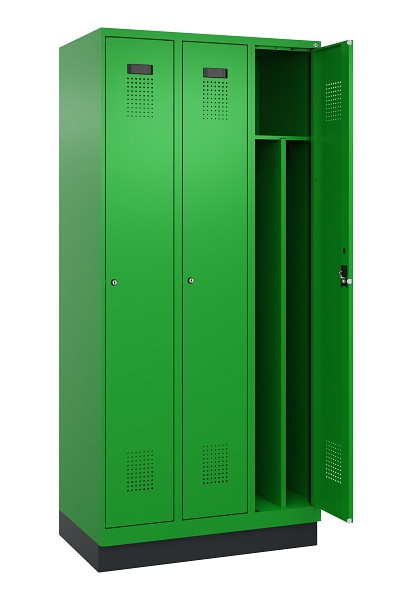 C+P Spind Evolo PLUS, mit Sockel, 3 Abteile, 1950x900x500mm, 6037/6037, Verschluss Zylinderschloss, 049020-30F S10053