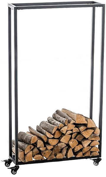 CLP Kaminholzständer Hetta 25x60x150 cm, schwarz, 151826401
