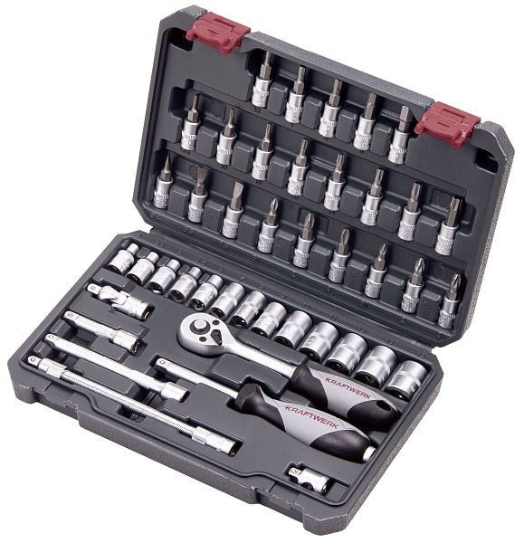 Kraftwerk Steckschlüssel-Satz, 1/4", 42-teilig, 204.101.000