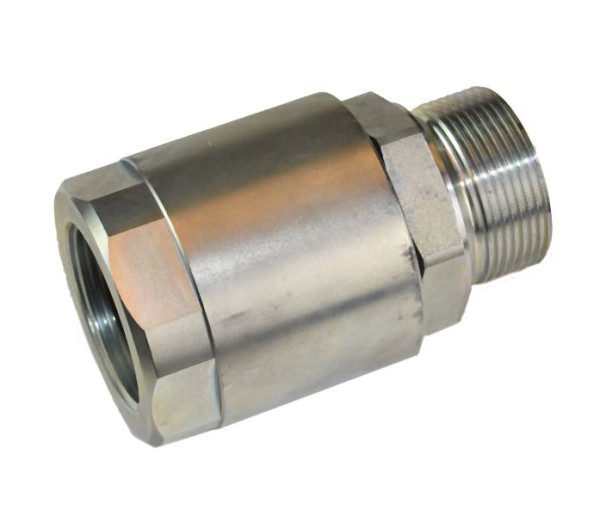 Ebinger Drehgelenk (Stahl verzinkt) 1 1/2'' AG - 1 1/2'' IG, max. 210bar, Dichtung NBR/PTFE, 130.508