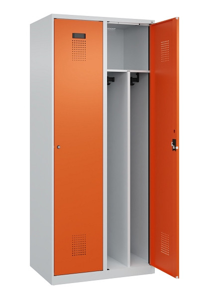 C+P Spind Evolo PLUS, 2 Abteile, 1850x800x500mm, 7035/2004, Verschluss Zylinderschloss, 049000-22F S10029