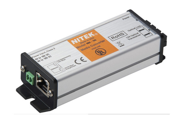Nitek Medienkonverter, 1 Port Multi Mode, 10/100, Duplex-Fiber, SC, MM-100