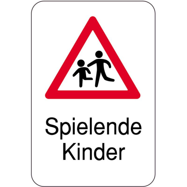 Stein HGS Hinweisschild, Spielende Kinder, 400 x 600 mm, 14900