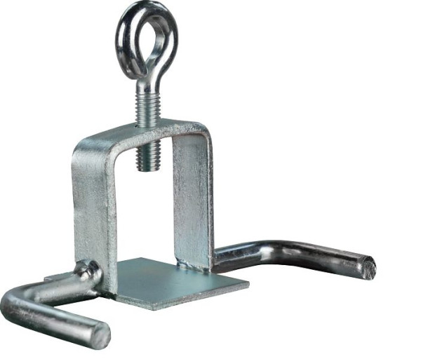 Schake Schilderklemme, verzinkt, mit Haken, für 40 x 40 mm / Ø 42 mm Schaftrohr, 31311
