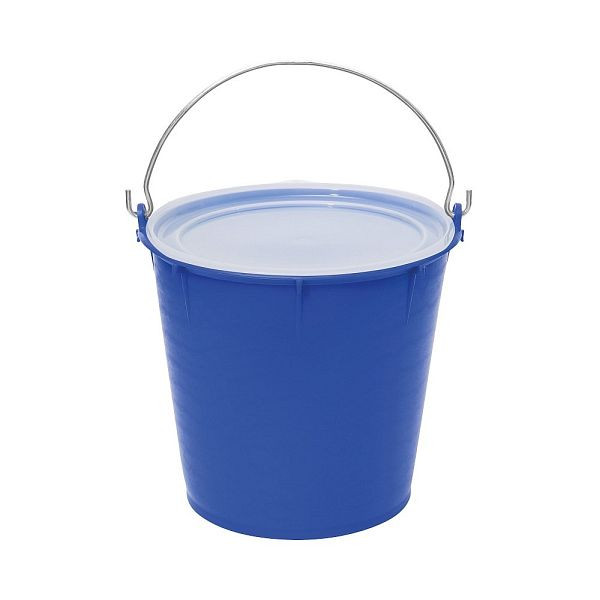 Growi Futtereimer 7 Liter, ohne Deckel, lebensmittelecht, 320 mm Ø, 250 mm Höhe, Farbe: blau, 10062966