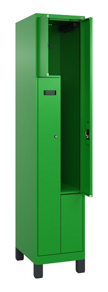 C+P Z-Spind Evolo PLUS, Füße, 2 Fächer, 1950x400x500mm, 6037/6037, Zylinderschloss, 049013-122 S10052