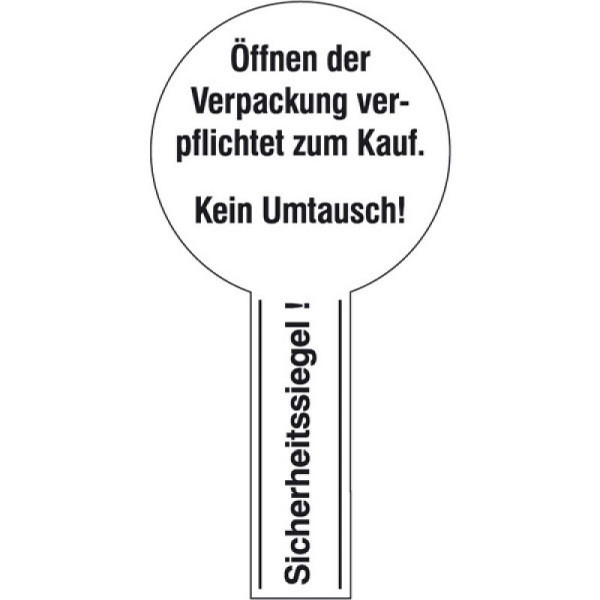Stein HGS Sicherheitssiegel, 'Öffnen verpflichtet zum Kauf', Schachbrettfolie, VE: 500 Stück, Schachbrettfolie, 31.c4922