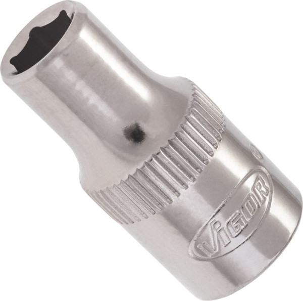 VIGOR Steckschlüsseleinsatz, Vierkant hohl 6,3 mm (1/4 Zoll), Außen-Sechskant Profil, 5.5 mm, V2417N