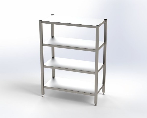 KEK Reinraumregal mit glatten Böden, BxTxH: 1000 x 600 x 1350 mm, 5372271700