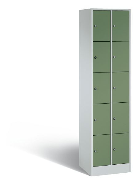 C+P Schließfachschrank Serie 8070, H1950xB460xT480 mm, Grau/Resedagrün, 80700-20 S10100