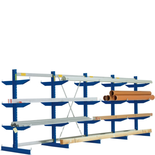 BITO Kragarmregal Set /1980x3235x900 NT400 IPE100 TypL 4 Ständer 2-seitig RAL5010, C0670-0020