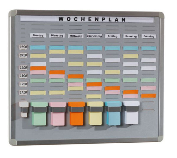 Eichner T-Card Systemtafeln, Hellgrau, Spalten: 7+1, 20 Fächer, 9089-00007