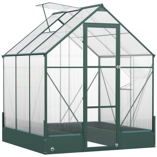 Outsunny Gewächshaus für den Garten Tomatenhaus Frühbeet 190x190x220cm, 845-421V01