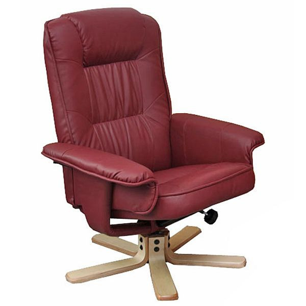 Mendler Relaxsessel Fernsehsessel Sessel ohne Hocker M56 Kunstleder, bordeaux, 27596