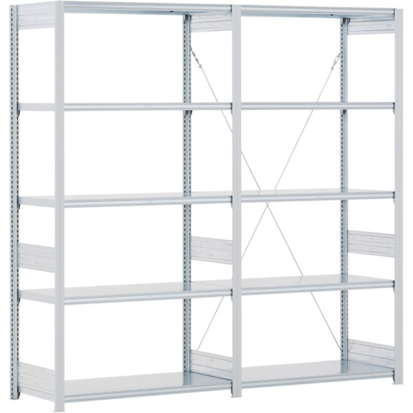 BITO Fachbodenregal Typ: EL Grundfeld 40mm-Boden Set /100kg 1999x996x624 5FB RAL7035, C1235-0028