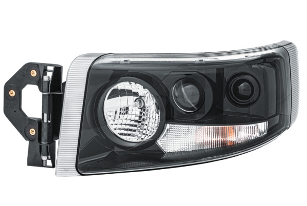 HELLA Halogen/DE-Hauptscheinwerfer, für u.a. Renault Trucks C-series 250, D-serie, schwarz, für Rechtsverkehr, links, 1EL 011 171-271