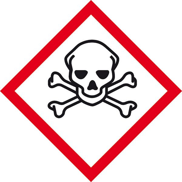 SafetyMarking GHS-Gefahrenpiktogramm, Symbol 06: Totenkopf, BxH 5x5 cm, Folie, selbstklebend, 21.3555-06