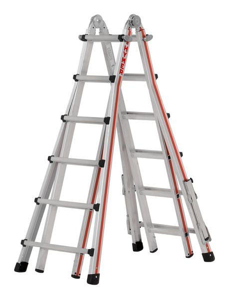 HYMER Teleskopleiter „TELESTEP“, 4x6 Sprossen, Länge Anlegeleiter 3,46 - 6,26 m, Standhöhe (Stehleiter): 2,35 m, Standhöhe (Anlegeleiter): 5,2 m, 814224