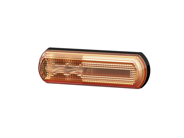 HELLA Zusatzblinkleuchte, Shapeline Tech, LED, 24/12V, geklebt/Anbau, gelb, LED-Lichtfarbe: gelb, AMP, links/rechts/seitlicher Anbau, 2BM 013 337-001