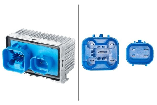 HELLA Steuergerät, Glühzeit, 12V, 9-polig, nachglühfähig, Zylinderanzahl: 4, 4RV 008 188-651