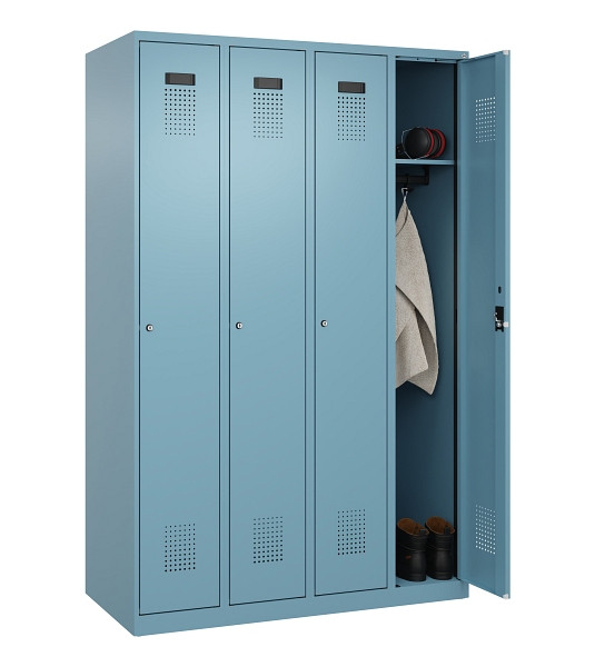 C+P Spind Evolo PLUS, 4 Abteile, 1850x1200x500mm, 0010/0010, Verschluss Zylinderschloss, Ablageböden 4, 049000-40 S10048