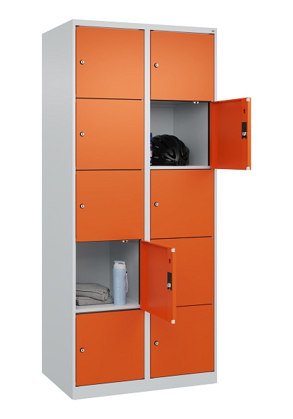 C+P Schließfachschrank Evolo PLUS, 10 Fächer, 1850x800x500mm, 7035/2004, 049000-225 S10002