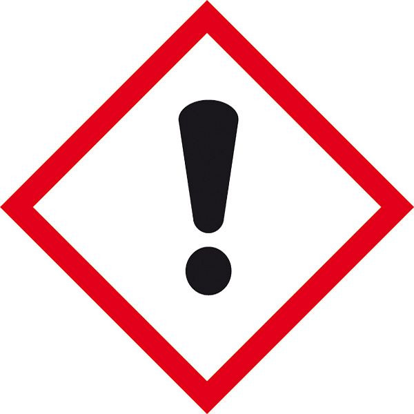 SafetyMarking GHS-Gefahrenpiktogramm, Symbol 07: Ausrufezeichen, BxH 5x5 cm, Folie, selbstklebend, 21.3555-07