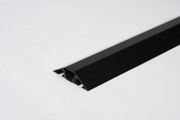 EHA Kabelbrücke, Alu, 80 x 20 mm, 1500 mm lang, Doppelklebeband, 1 Verbinder, schwarz, 47751