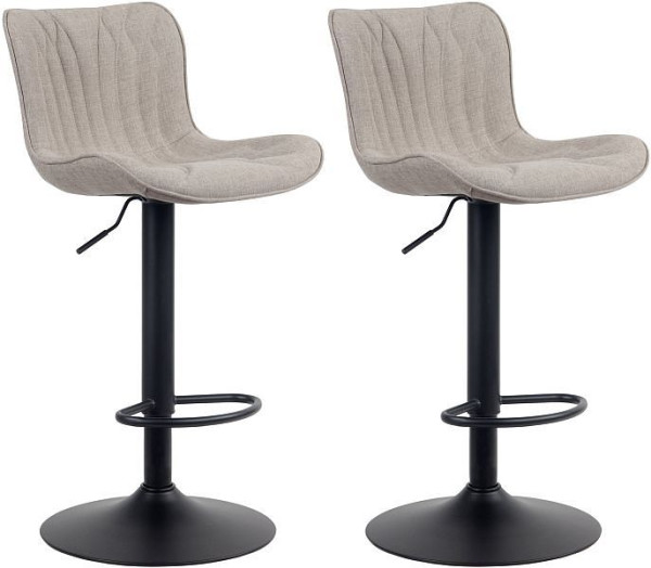 CLP Barhocker Linus Stoff, taupe, VE: 2 Stück, 322365