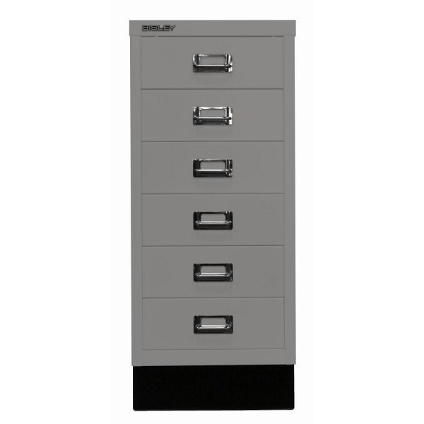 Bisley MultiDrawer™, Inkl. Sockel, DIN A4, 6 Schubladen, 649 slate, L296S649