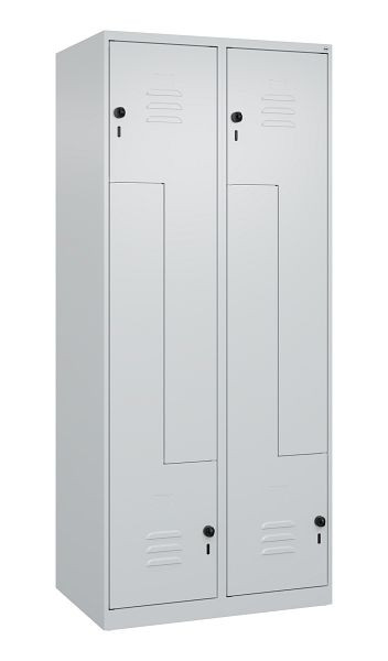 C+P Z-Spind Classic PLUS, 4 Abteile, 1850x800x500mm, 7035/7035, Drehriegel, 080003-224 S10005