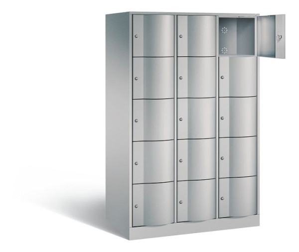 C+P XL-Schließfachschrank Resisto, H1950xB1148xT640mm, Farbe: Weißaluminium, 8570-373 S10162