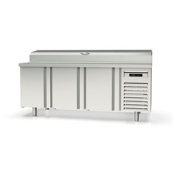 Vaiotec TOPLINE Belegstation 600 / 3-fach mit Türen, Edelstahlaufsatz, GN 1/4, Breite: 2020 mm, 11588