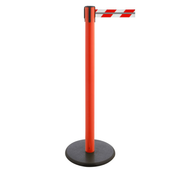 Stein HGS Personenleitsystem 'P-Line Famous Reflex' aus Kunststoff, reflektierendes Gurtband, rot/weiss mit Reflektorstreifen, 3,5 m, rot, 65857.0007