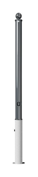 Schake Absperrstilpfosten Typ 465FB herausnehmbar, mit Dreikantverschluss, Ø 60mm, mit, Kugelkopf, RAL 7016, mit 2 Ösen, 465FB+2